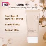 NUMBUZIN No.3 Portselanip&otilde;hi skip Tooni &uuml;htlustav Beež 50ml/1.69fl.oz, &Uuml;htlane nahatoon, Kerge ja mugav tekstuur, Korea kosmeetika, Korea meik 50ml/1.69fl.oz beige