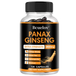 Panax Žen&scaron;enn 2800 mg Ekstra Tugevusega Kapslid, Taimne Toidulisandite Segu Ginkgo Biloba, Ashwagandha, Rohelise Tee ja Peediga, Energia ja Keskendumise Toetus 120PCS black