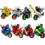 (8 tk Ninjago Sobib Lego komplekti - A) 104 tk KOHANDATUD Minifiguuride Lasteklotside Komplekt 8PCS Ninjago Fits Lego Set - A