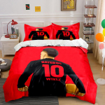 Jalgpallur, Bayer 04. Voodipesukomplektid Tekikotikomplektid Tekikotid Padjap&uuml;&uuml;rid(1* Tekikott 2* Padjap&uuml;&uuml;ri (ilma t&auml;idiseta)) 135x200cm red