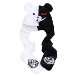 Danganronpa Monokuma pehmem&auml;nguasi m&uuml;ts K&uuml;&uuml;lik m&uuml;tsis Pehmed kindad Sall K&otilde;rvaklapid M&uuml;ts Must Valge Karu Peakatted Cosplay Rekvisiidid Kingitused white