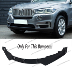 BMW X5 F15 30d 35i 40i 40d 50i X-line M-paketita 2013-2018 Esipamperi Lip Spoiler Splitterid Difuusor Canardid kerekomplektid Gloss Black