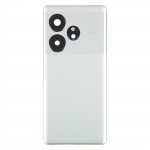 Originaal klaasist aku tagakaas Realme GT 6 Global, RMX3851 telefoni tagakaas koos kaameraklaasi kattega Asendusvaruosa Fluid Silver