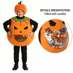 Laste Halloweeni K&otilde;rvits -v&otilde;i- Kost&uuml;&uuml;mikomplekt kommitaskuga S orange