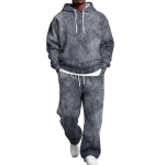 Meeste 2-osaline kiht-hoodie ja cargo-p&uuml;kste komplekt elastse v&ouml;&ouml;paelaga vabaaja kandmiseks L h&otilde;be