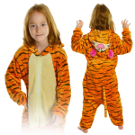 Laste tiigrikese &uuml;hes t&uuml;kis pidžaama kigurumi karnevali kost&uuml;&uuml;m 146-152 beige