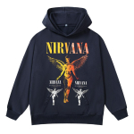 Nirvana nirvana ingel s&uuml;gis ja talv uus tugevalt pestud kapuutsiga kampsun meestele ja naistele paaridele trendikas br&auml;nd pullover hoodie XXXL black