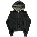 Y2K t&auml;navastiilis lukuga dressipluus ja dressip&uuml;ksid komplekt, unisex, &uuml;le suuruses, vabaaja riietus tasku detailiga Small black