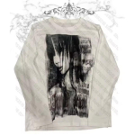 DRIPX Vintage Suured T-s&auml;rgid Tume Gooti L&otilde;dvad Pikkade Varrukatega T-s&auml;rgid Harajuku Streetwear Retro T-s&auml;rgid Hip Hop Y2K T-s&auml;rgi Topid S black
