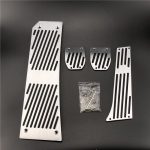 BMW Z4 E85 E86 E89 jaoks Alumiiniumsulamist Gaas K&uuml;tus Pidur Jalapuhkuse Pedaaliplaat Pad AT Autotarvikud Drill MT 4pcs Silver