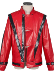 Michael Jacksoni cosplay punane Thriller-jakk cosplay cosplay cosplay kost&uuml;&uuml;m Halloweeni lavakost&uuml;&uuml;m M&Other black