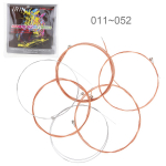 IRIN 6 tk/komplekt Akustiline Floki kitarrikeel 011-052 tolline terass&uuml;damik nikeldatud kuulotsaga