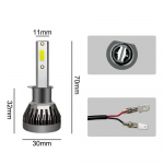 2tk 120W 12000LM 6000K LED auto esitulede komplekt auto udutulelatern Hi v&otilde;i Lo lambipirnid H1 H4 H7 H11 H1