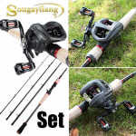 &Otilde;ngeritva rull 4 osaga s&uuml;sinikkiust &otilde;ngeritv 17+1BB Baitcasting Reels Bass kalastustarbed 2.1M Rod&Reel Left Hand