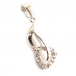 Les Tr&eacute;sors De Lily [C4622] - Pendentif Argent 'C&acirc;lin' Noir valge