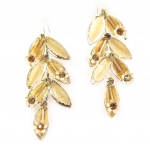 Les Tr&eacute;sors De Lily [D0617] - Dormeuses Cr&eacute;ateur 'Gala' Champagne beež