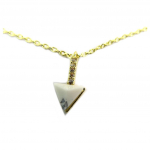 7bis [P8337] - Collier artisanal 'Boho' blanc dor&eacute; - 12x6 mm valge