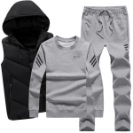 Moodne S&uuml;gis Talv Meeste Spordidress Huppar Vest+Huppar+P&uuml;ksid Spordir&otilde;ivaste Komplekt Treening&uuml;likond Meestele XXXL