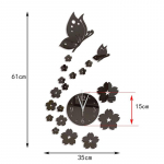 Uued moodsad seinakellad, peegel, 3D, isetegemine, loominguline peegel, stereoakr&uuml;&uuml;l, elutoa magamistoa sisustus Silver
