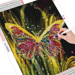 5D-teemantmaal liblikas t&auml;ispuur saabumine teemanttikandid loomad teemantkunst 20X30CM