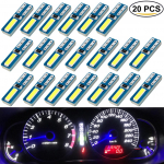 20 tk T5 LED 74 W1,2 W W3W &uuml;lierksad LED pirnid Auto Wedge armatuurlaua m&otilde;&otilde;telamp Auto hoiatusindikaator n&auml;idikuploki tuli punane