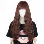 MERISIHAIR 24-tolline pikk pruun parukas Liu Haihai Wave parukas s&uuml;nteetilisest kiust parukas Naiste pikk parukas Naturaalne parukas Cosplay/igap&auml;evane/peoparukas