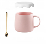 Creative Cup keraamiline k&otilde;rge v&auml;&auml;rtusega teetassi kruus kaane ja lusikaga Koduveetass T&uuml;drukute &otilde;pilasele Korea versioon Armas One size