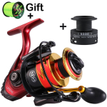 Sougayilangi spinningurullid n&ouml;&ouml;ripooli ja n&ouml;&ouml;ris&uuml;sinikuga v&otilde;imsa lohistamisega magevee merevee p&uuml;&uuml;girulliga Series 1000 punane