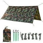 Kylebooker Camping Hammock Rain Fly 10 x 10 jalga, UV-kaitse ja veekindel, Camo telgikatted v&auml;liseiklusteks, matkamiseks 299cm*244cm roheline