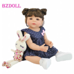BZDOLL 55 cm t&auml;issilikoonist Reborn Baby Doll M&auml;nguasi T&uuml;druk Boneca Vin&uuml;&uuml;l Vasts&uuml;ndinud Printsess V&auml;ikelaps Bebe Alive S&uuml;nnip&auml;evakingitus Du&scaron;im&auml;nguasi Doll-1