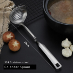 304 Roostevabast terasest kuumapott s&ouml;&ouml;giriistad supilusikas kurn lusikas rasvafilter lusikas pika varrega k&uuml;hvel &Otilde;li-vee eralduslusikas K&ouml;&ouml;git&ouml;&ouml;riistad Slotted spoon h&otilde;be