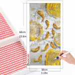 HUACAN 5D DIY Teemantmaal Kuldkala t&auml;ispuur Ristpistes tikandid Maastiku mosaiik Pilt kivist seinakunstist Full Square 20*40 cm
