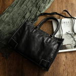 Johnature ehtsast nahast suur k&auml;ekott Naiste kott Naturaalsest pehmest veisenahast vabaaja kandik &uuml;hev&auml;rvilised lihtsad &otilde;lakottid must