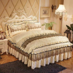 King-/queen-size/twin-suurus pitsvoodi seelik tekikate Padjap&uuml;&uuml;r Neljaosaline komplekt tihendav soe magamistuba Lihtne voodipesu Kvaliteetne s&uuml;gistalv Twin 4pcs
