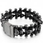 Premium meeste vintage punk roostevabast terasest biker kolju k&auml;ev&otilde;ru K&auml;sitsi valmistatud punutud nahast k&auml;ev&otilde;ru gooti stiilis meeste ehted 22cm