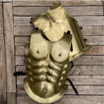 Kreeka Spartan Arena Cuirass Armor keskaegne koopia m&auml;&auml;ratletud lihase ees ja taga