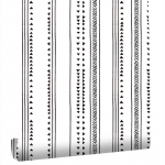 Nordic Style Mustvalge V&auml;ikeste Alusp&uuml;kste Tapeet Peel and Stick Tapeet Isekleepuv Tihenev Kontakt Paber Eemaldatav Veekindel tapeet 45cmX6m