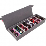 Kaasaskantav prillide hoidik Ruumis&auml;&auml;stlik hoiuruum Kriimustusvastane ristk&uuml;likukujuline prillide vitriin Koduvarustus kuninglik sinine v&auml;rv