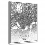 L&otilde;uenditr&uuml;kk Londoni linnakaart 40x60 valge/must
