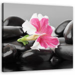L&otilde;uenditr&uuml;kk Roosa lill zen-kividel 30x30 must