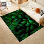 Green Leaves 3D matt elutuppa Pehme vaip magamistuppa Pestav libisemisvastane p&otilde;randavaip K&ouml;&ouml;k Vannitoamatt Uksematt Nordic 120x180cm 1pcs