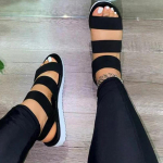 Naiste suvised sandaalid Naiste 2022. aasta vabaaja lamedad naiste kingad 36