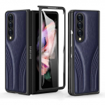 S&otilde;rmej&auml;ljevastane klaasist kaitsekile &uuml;mbris Samsung Galaxy Z Fold 4 Fold4 Fold3 Fold2 Fold 3 2 5g Business nahast telefonikott for Samsung Z Fold 2 pruun