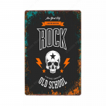 Rockifestival Vintage metallist plekkm&auml;rk Live Music Art plakat Tahvel Hard Rock Roostes plaat baariklubile kohvik pubi Kodu seinakaunistus