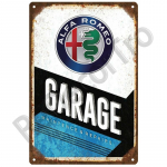 Alfa baar Retro plekk-silt Rippuv metallist silt Kodu seinakaunistus Kaunistusplaadid Plakatid seinal Elutoa kaunistus Luksus 20 x 30cm