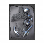 3D Metal Moodne Visuaalne Kuld H&otilde;bedane Sein Kunstpildid Metall Moodne Skandinaavia isikup&auml;rastatud l&otilde;uend interj&ouml;&ouml;rimaalingud Prindid Kodukaunistus 20x30cm valge