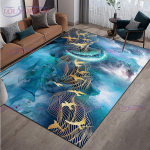 Moodne luksuslik v&auml;rviline sulgede vaipkate elutoa libisemiskindlad vaibad kohvilaua jaoks, esikusse, p&otilde;randamati sisekujundus 120cm x 160cm