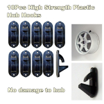 10x auto rehv velje rummu konks Garaaž seinakinnitus riidepuu Must ABS Max. 22