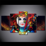 HD-prinditud 5-osaline l&otilde;uendikunst India jumal Radha Krishna maali plakat seinapildid Kodukaunistus 20x35cm*2 20x45cm*2 20x55cm*1