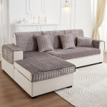 &Uuml;hev&auml;rviline libisemiskindel diivani kate Paks pehme pl&uuml;&uuml;s diivanipadja r&auml;tik elutoa m&ouml;&ouml;bli jaoks Decor Slipcovers diivanikatted 110x160cm 1pc